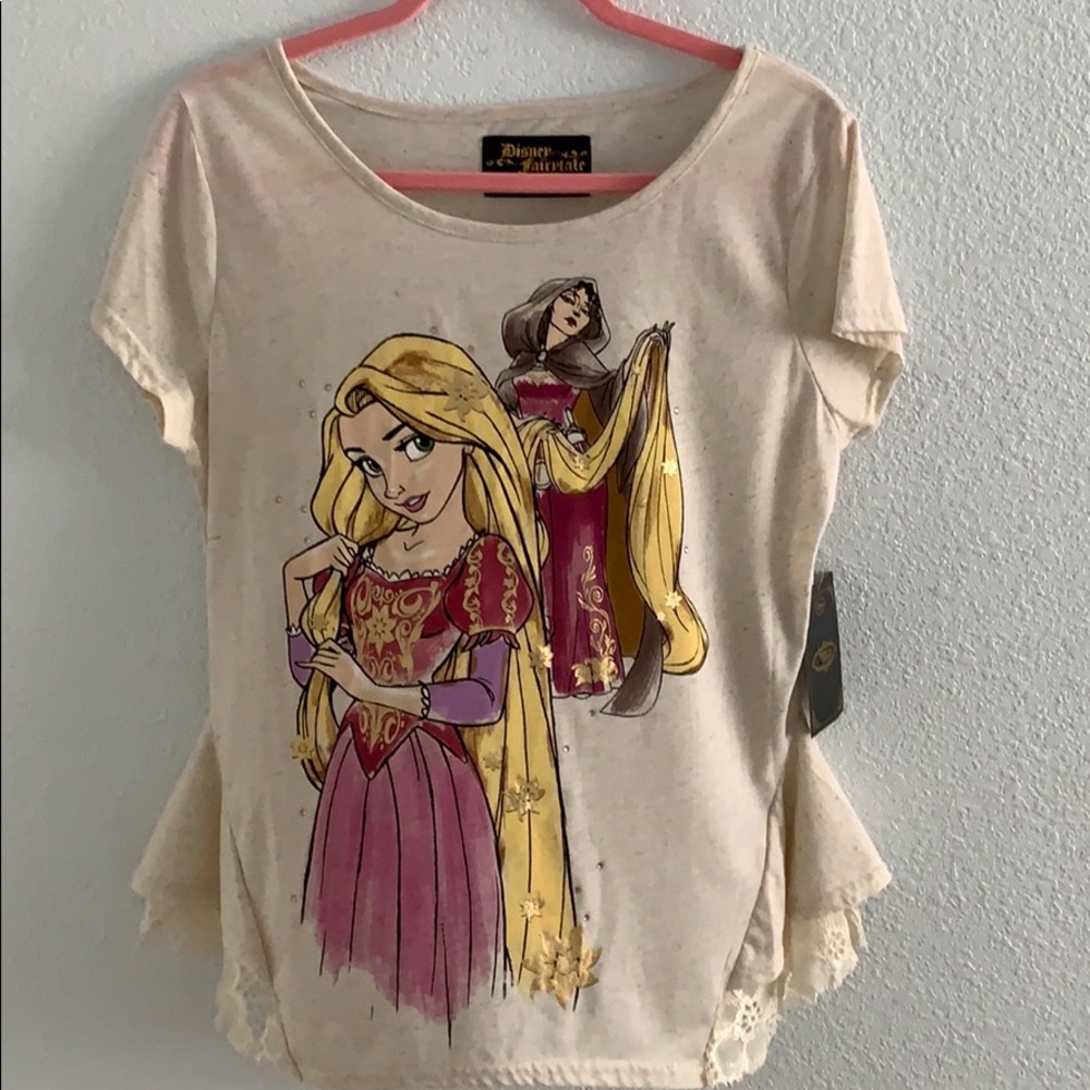NWT Disney Store Rapunzel Top Jeweled & Lace Sz XL